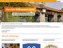 Tablet Screenshot of cdu-bad-saeckingen.de